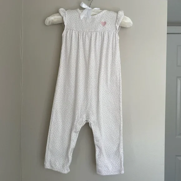 Carter’s Infant Heart 2pc Jumper Set, size 9m, in pink and white - Picture 3 of 8